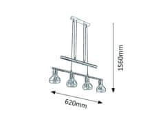 Rabalux Rabalux závesné svietidlo Holly E14 4x MAX 40W antická zlatá 5551