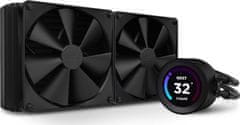 NZXT vodní chladič Kraken 280 ELITE / 2x140mm fan / 4-pin PWM / LCD disp. / 6 let