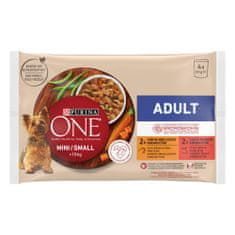 Purina ONE MINI Dog Adult Kurča a hovädzie v šťave 48x85 g