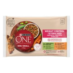 Purina ONE MINI Dog Weight Control Morka a kura v šťave 48x85 g