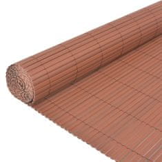 Vidaxl Obojstranný záhradný plot, PVC 90x300 cm, hnedý