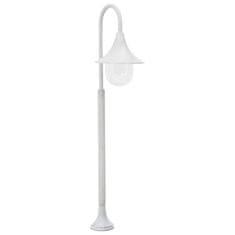 Vidaxl Záhradná stĺpová lampa E27 120 cm hliníková biela