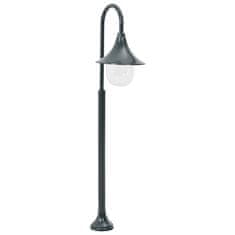 Vidaxl Záhradná stĺpová lampa E27 120 cm hliníková tmavozelená