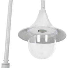 Vidaxl Záhradná stĺpová lampa E27 120 cm hliníková biela