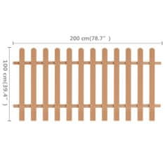 Vidaxl Latkový plot, WPC 200x100 cm