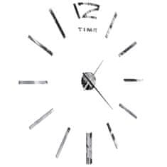 Vidaxl 3D nástenné hodiny s moderným dizajnom 100 cm XXL strieborné