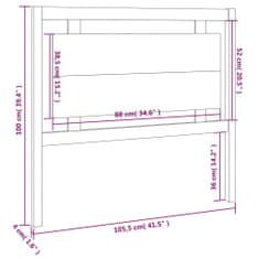 Vidaxl Čelo postele 105,5x4x100 cm masívna borovica