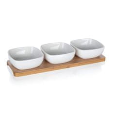 BANQUET Sada misiek BRILLANTE Bamboo 33 x 9,7 x 4,7 cm, 3 + 1 ks