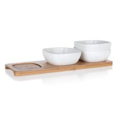 BANQUET Sada misiek BRILLANTE Bamboo 33 x 9,7 x 4,7 cm, 3 + 1 ks