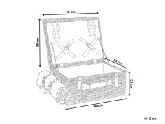 Beliani Piknikový kôš z prútia pre 4 osoby hnedý ECLAIR