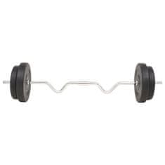 Vidaxl Súprava barbell činiek, 30 kg