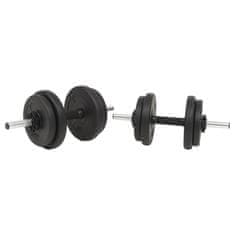 Vidaxl Súprava činiek barbell a dumbbell 30 kg