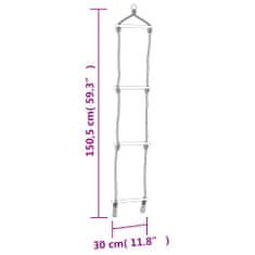 Vidaxl Sedadlo hojdačky s lanovým rebríkom modré 37x15 cm PE