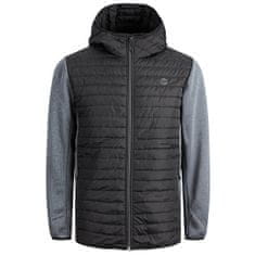 Jack&Jones Pánska bunda JJEMULTI 12182242 Black / Grey Melange (Veľkosť L)