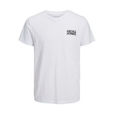 Jack&Jones Pánske tričko JJECORP Slim Fit 12151955 White/Small (Veľkosť XL)