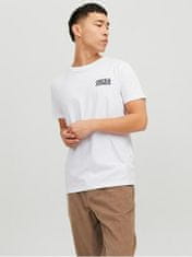 Jack&Jones Pánske tričko JJECORP Slim Fit 12151955 White/Small (Veľkosť XL)