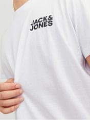 Jack&Jones Pánske tričko JJECORP Slim Fit 12151955 White/Small (Veľkosť XL)