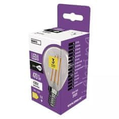 EMOS LED žiarovka ZF1221 LED žárovka Filament Mini Globe 3,4W E14 neutrální bílá