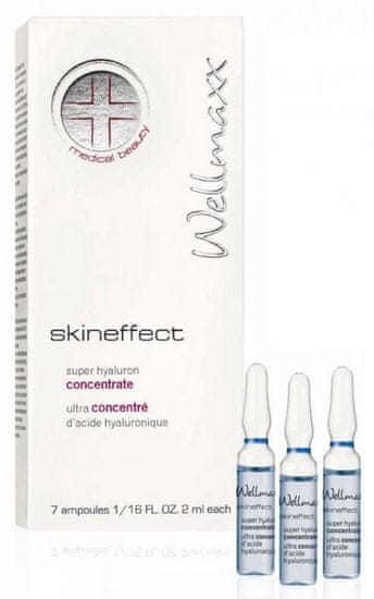 Wellmaxx Skineffect super hyaluron koncentrát (4-násobná kyselina hyalurónová pod žehličky) 7x2ml