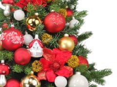 LAALU Zdobený umelý vianočný stromček PREMIUM RED 75 cm V KVETINÁČI