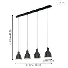 EGLO EGLO Závesné svietidlo Priddy 49466