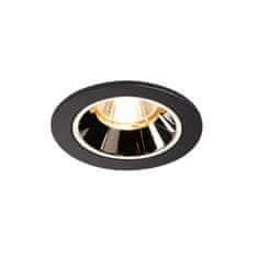 SLV BIG WHITE NUMINOS DL S vnútorné LED zápustné stropné svietidlo čierna/chróm 3000 K 20° vrátane listových pružín 1003795