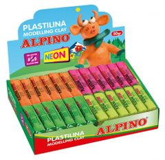 Alpino Stojan s 24ks modelovacej hmoty FLUO , 50 gr.