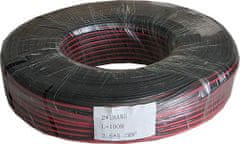 HADEX Dvojlinka 2x0,75mm2 CU18AWG červeno-čierna, balenie 100m /CYH 2x0,75mm/