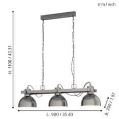 EGLO EGLO Závesné svietidlo LUBENHAM 1 43168