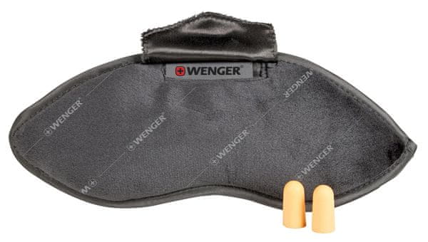 cestovná páska maska na oči Wenger Eyemask & Earplugs čierna farba