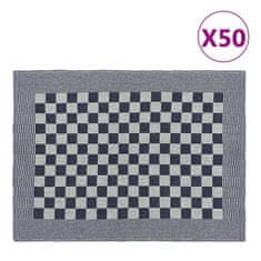 Vidaxl Kuchynské utierky 50 ks modro-biele 50x70 cm bavlna