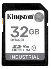 Kingston Industrial SDHC spominska kartica, 32 GB, 100 MB/s, Class 10, UHS-I, U3, V30, A1