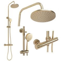 REA Sprchový set cu termostat PAROT BRUSHED GOLD