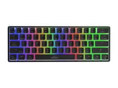 Genesis herná klávesnica THOR 660/RGB/Gateron Brown/Bezdrôtová USB + Bluetooth/US layout/Čierna