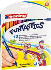 Edding Detské fixy Funtastics 15, sada 12 farieb pre väčšie deti