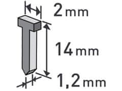 Extol Premium Klince, balenie 1000ks, 14mm, 2,0x0,52x1,2mm