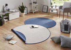 NORTHRUGS Kusový koberec Twin-Wendeteppiche 103100 blau creme kruh – na von aj na doma 140x140 (priemer) kruh