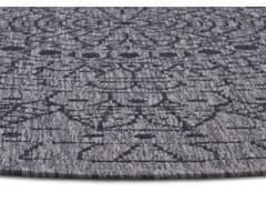 NORTHRUGS Kusový koberec Twin-Wendeteppiche 105476 Night Silver kruh – na von aj na doma 140x140 (priemer) kruh