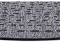 NORTHRUGS Kusový koberec Twin-Wendeteppiche 105418 Night Silver kruh – na von aj na doma 140x140 (priemer) kruh