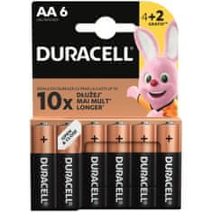 Duracell 6x BASIC AA Alkalické Batérie LR6 Blister MN1500 1,5V