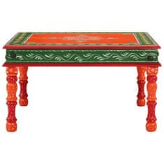 Petromila vidaXL Konferenčný stolík oranžový ručne maľovaný masívny mangovník