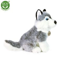 Rappa Plyšový pes husky sediaci 30 cm ECO-FRIENDLY