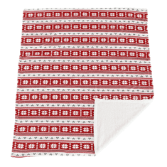 KONDELA Obojstranná baránková deka, zimný vzor, 150x200, SAMANTE