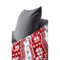 KONDELA Obojstranná baránková deka, zimný vzor, 150x200, SAMANTE