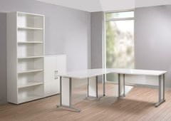 eoshop Písací stôl Office 403/437 dub sonoma/silver grey