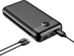 Yenkee powerbanka YPB 3018, PD 20W, 30000mAh, čierna