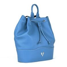 VegaLM Kožený batoh z pravej kože v modrej farbe