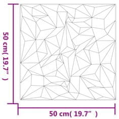 Vidaxl Nástenné panely 24 ks biele 50x50 cm EPS 6 m² ametyst