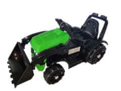 Lean-toys ZP1001B Traktor na batérie s lyžicovým rohom zelený