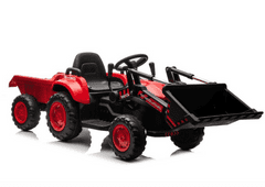 Lean-toys Batériový traktor s lyžicou BW-X002A červený